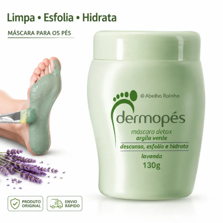 Máscara para Pés Argila Verde Hidratante Esfoliante 130g