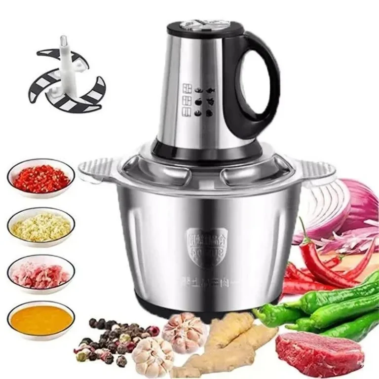 Moedor de Carne Elétrico Multifuncional 3 em 1 para Carne, Legumes e Alimentos – Potente e Fácil de Usar