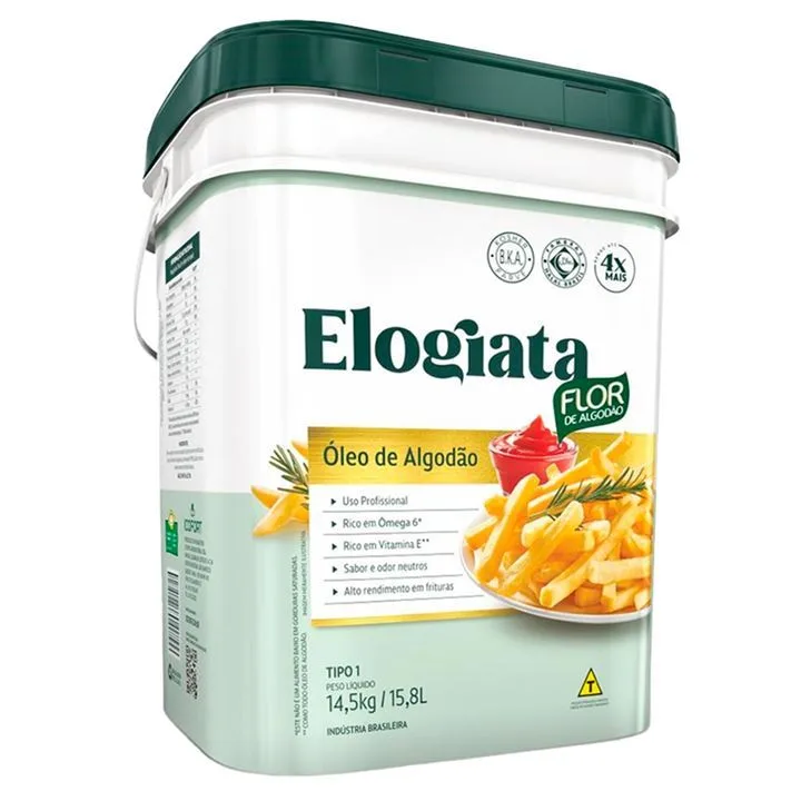Óleo De Algodão Balde 14,5 Kg Elogiata