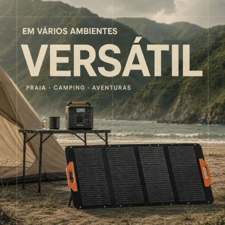 Painel Solar Portátil 100W Dobrável para Camping e Motorhome