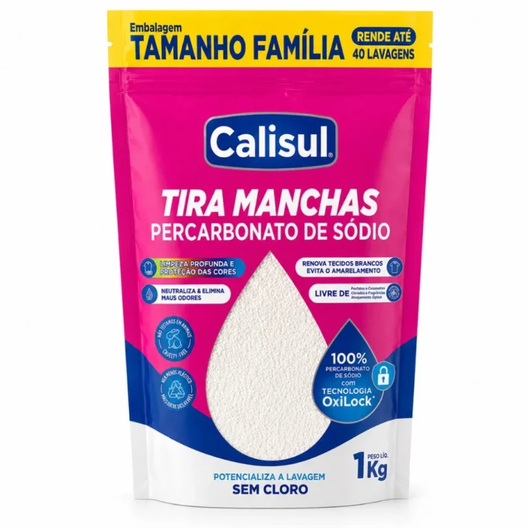 Percarbonato de Sódio Calisul 100% Puro Tira Manchas Roupas Brancas e Coloridas