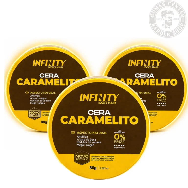 Pomadas Cera Caramelito 80g cada Classe A - Modela Com Alta Fixação e Hidrata os Fios Fox