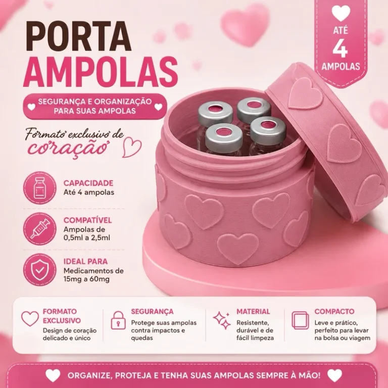 Porta Ampola 3ml - Coração
