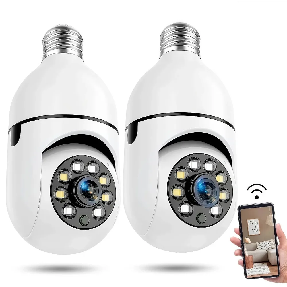Sem Fio 360 ° Câmeras De Segurança Rotativas À Prova D'água Com Aplicativo , Full HD Visão Noturna