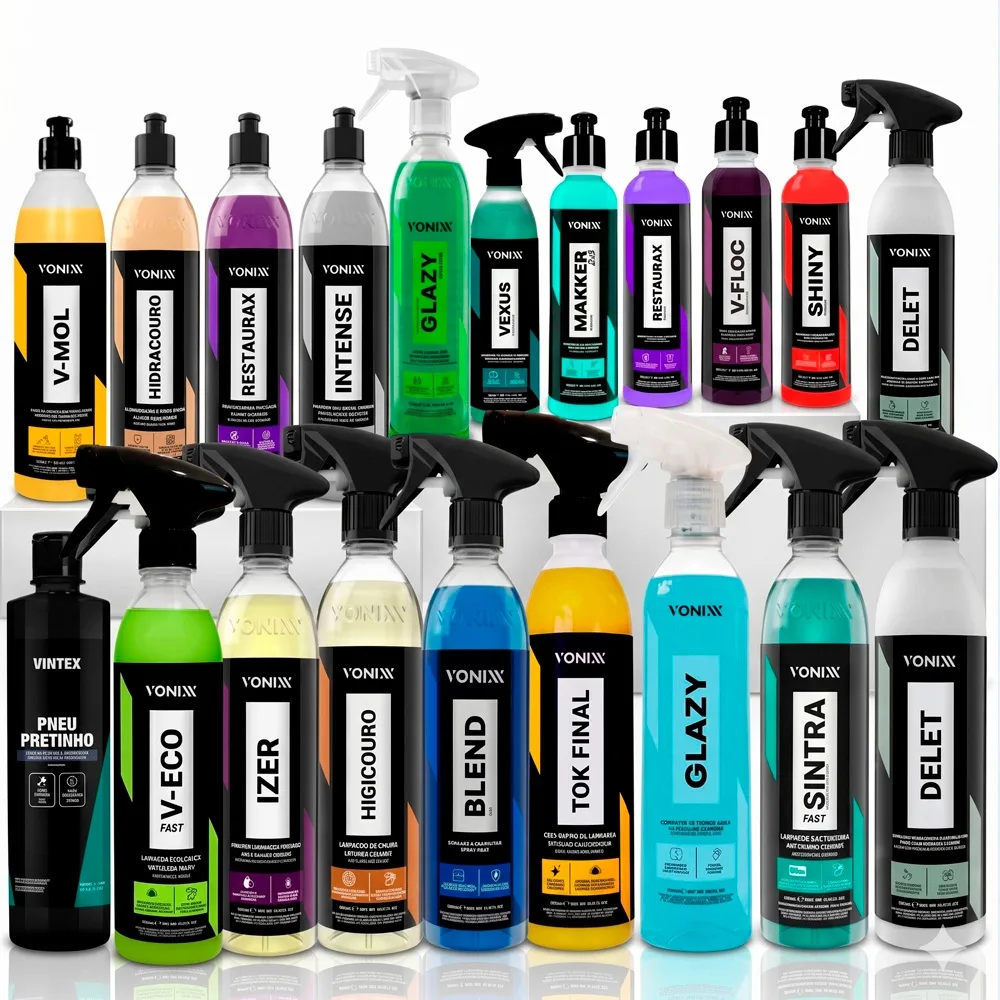 Vonixx Monte seu Kit Vmol Vfloc Pretinho Restaurax Blend Makker Intense Hidratante Couro Removex Izer Sintra Delet